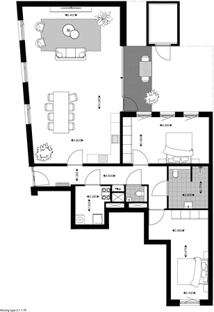 Floorplan - Rozenstraat Bouwnummer C.001, 5014 AJ Tilburg